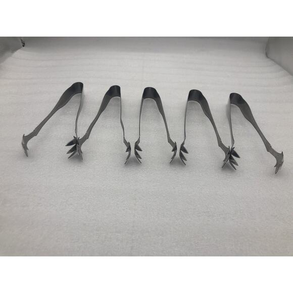 American Metalcraft IT700 Tongs,lot Of 5 Silver Made In Taiwan Used - Picture 7 of 10